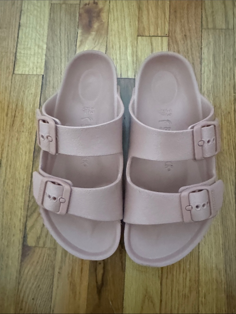 Birkenstock Kids Two-Buckle Slide Sandals in Blush